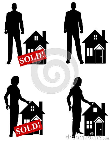 Free Real Estate Forms on Featuring An Assortment Of Real Estate Agents Standing Beside Houses