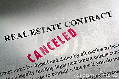Real Estate Legal Contract with Canceled Ink Stamp