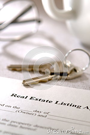 Real Estate Contract on Real Estate Brokerage Home Listing Contract Agreement And Set Of House