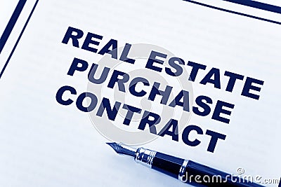 Real Estate Purchase Agreement on Real Estate Purchase Contract Royalty Free Stock Image   Image