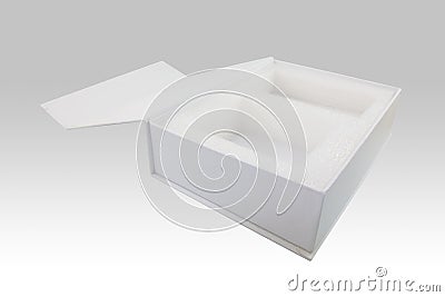 Realistic White Package Box.