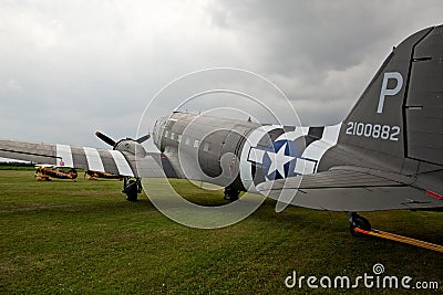 Rear view of Dakota C47 Bomber,at Lincolnshire air show.