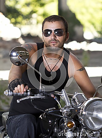 Rebel motorcycle rider