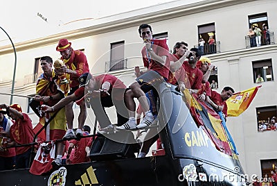 Receiving of National Soccer Team of Spain in the World Cup South Africa 2010.
