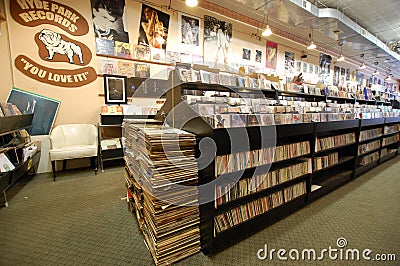 Record shop interior