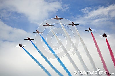 Red Arrows Flying Formation