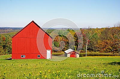 A red barn