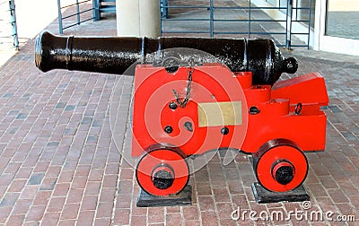 Red and Black Cannonball Gun