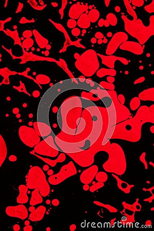 Red and Black swirls of ink
