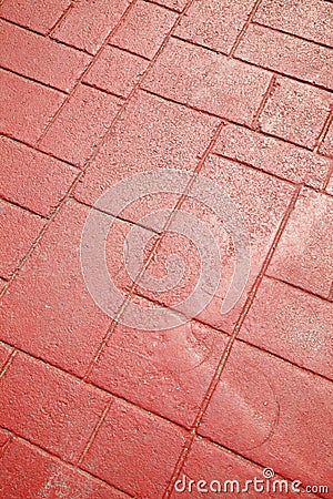 Red brick floor