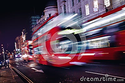 Red bus in London street