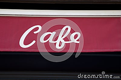 Red Cafe Sign