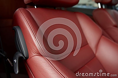 Red car seats