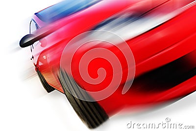 Red car and speed