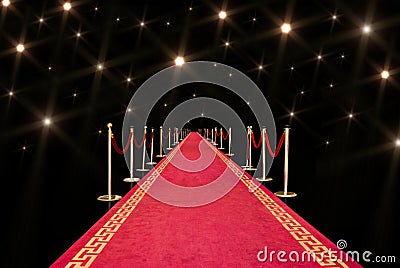 Red carpet and flash