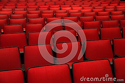 Red Chairs in movie theater