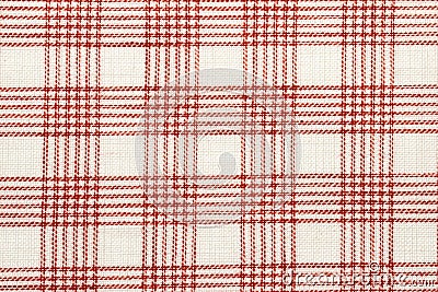 Red checked cotton fabric
