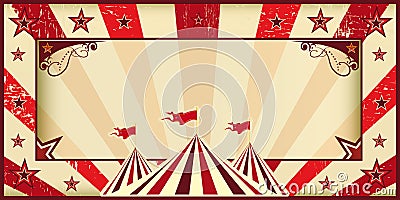 Red circus invitation