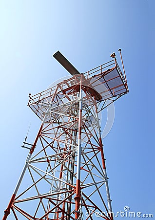 Red Color radar tower