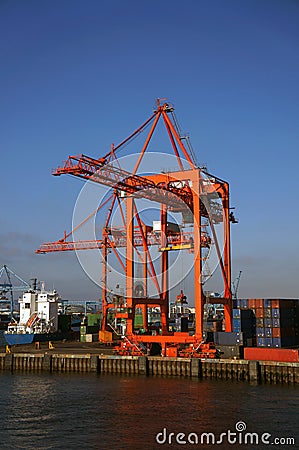 Red Container Loading Crane, Dublin Port