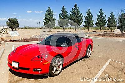 Red convertible sports car