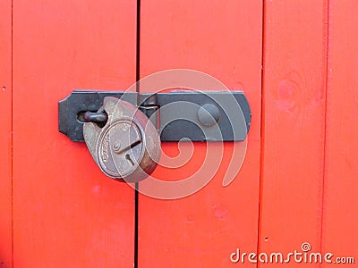Red door & lock