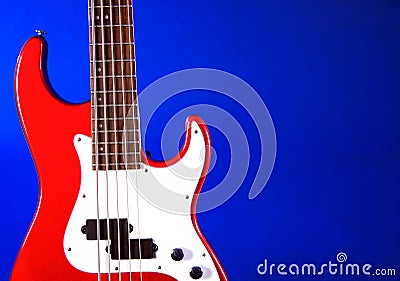 Red Elcetric Guitar Blue Bk