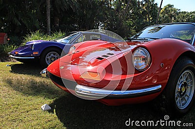 Red Ferrari dino line up 02