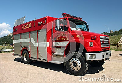Red Fire Rescue Truck
