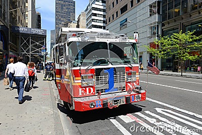 Red Fire Truck in New York City