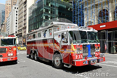 Red Fire Truck in New York City