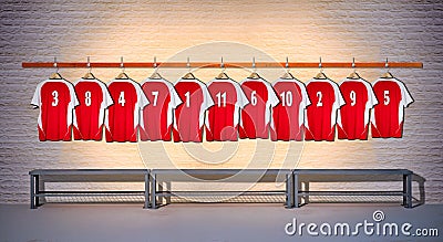 Red Football Shirts 3-5