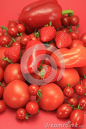 Red fruits and vegetables