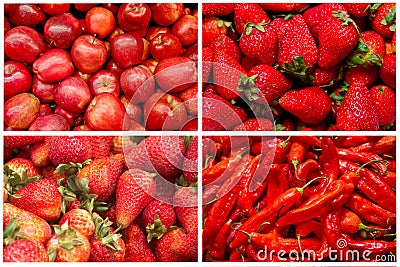 Red fruits and vegetables