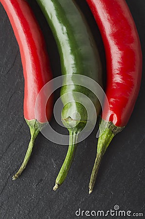 Red and Green Chili Peppers