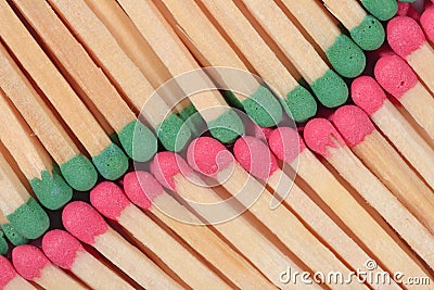 Red and green match background