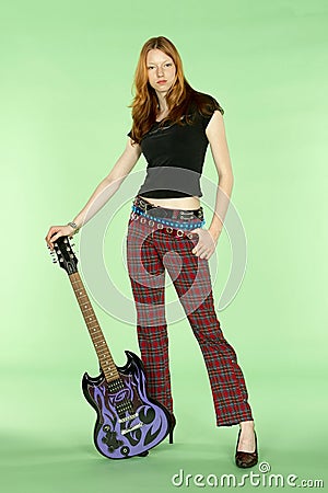 Red Head Rock and Roll Guitar Player