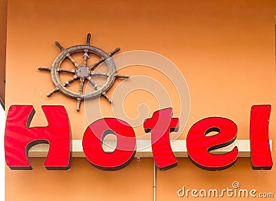Red Hotel Sign