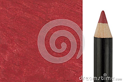 Red Makeup pencil with sample stroke