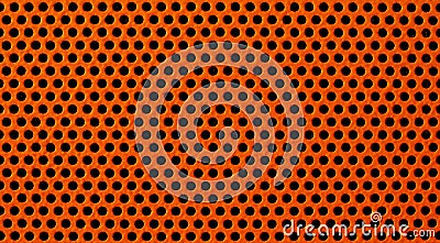 Red metal holed or perforated grid background