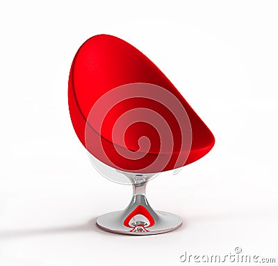 Red Modern Armchair Stock Photos - Image: 9493343