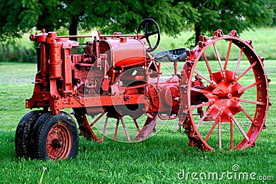 Red old tractor