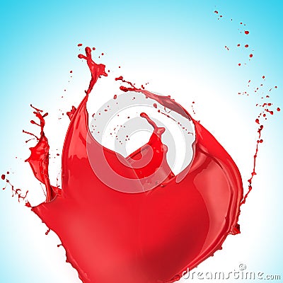 Red paint splash