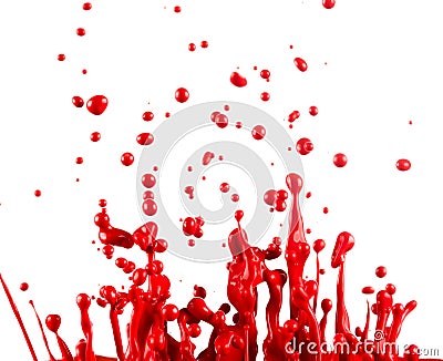 Red paint splashing