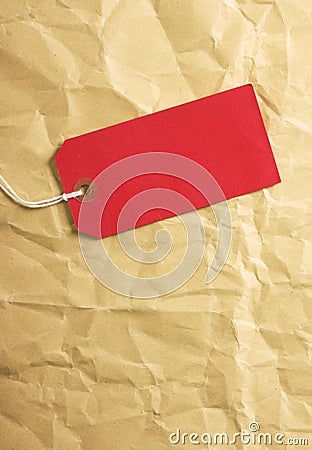 Red Paper Luggage Tag