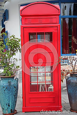 The red phone booth