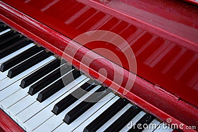 Red Piano Keyboard