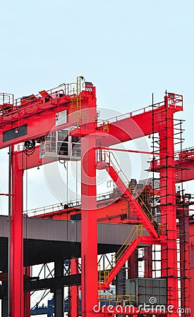 Red portal jib crane