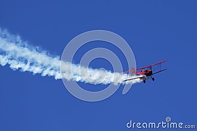 Red propeller Plane