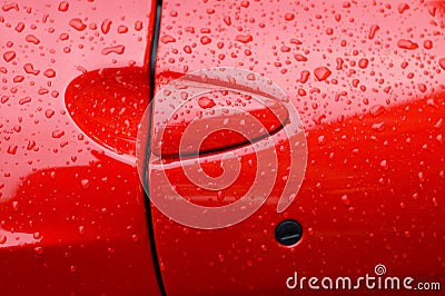 Red Sports Car Door